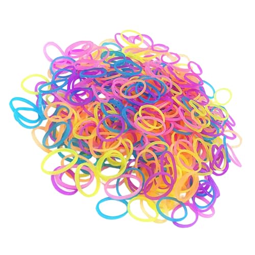 1000 Stück Elastische Haarbänder Gummiband Pferdeschwanz Halter Haargummis für Mädchen Haarringe Kleine Haargummis von ZWTPGKRD