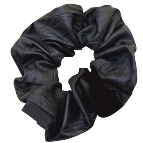 Lolitas Lederhaarband, Pferdeschwanz-Halter, Haarringe, übergroßes Haarseil für das tägliche Haarstyling von ZWTPGKRD