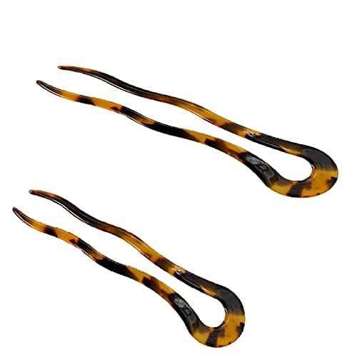 Twist-Haarspange, Acetat, groß, gewellt, U-förmig, Haarnadel, Schildkrötennadel von ZWTPGKRD