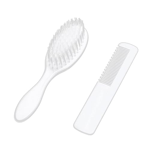 Weiche Haarbürste und Kamm, feinste Borsten, Babyhaarbürste, Säuglingskörper, Massagebürste, Badewanne, beruhigende Bürste, Reiseausrüstung Weiche Haarbürste und Kamm, feinste Borsten, Babyhaarbürste, Säuglingskörper, Massagebürste, Badewanne, beruhigende Bürste, Reiseausrüstung von ZWTPGKRD