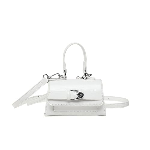 ZWTPGKRD 2025 Retro Kleine quadratische Umhängetasche aus PU-Leder mit verstellbarem Riemen, multifunktionale Handtasche für Damen, weiß, As shown in the picture (error 1-727cm) von ZWTPGKRD