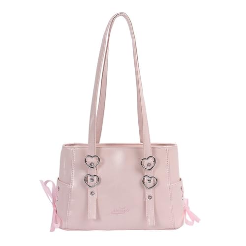 ZWTPGKRD Damen-Umhängetasche, stilvolle Handtasche, großes Fassungsvermögen, Rucksack, Pendler, schöne Schleifen, Crossbody-Tasche für Pendler, rose, As shown in the picture (error 1-1381cm) von ZWTPGKRD