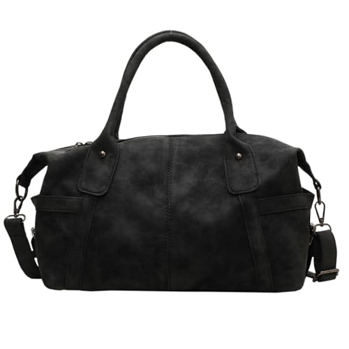 ZWTPGKRD Elegante Kunstleder-Tragetasche für Damen, große Kapazität, Crossbody-Tasche mit Tragegriff oben, verstellbarer Riemen, modische Kunstleder-Handtasche, Schwarz , One Size ZWTPGKRD Elegante Kunstleder-Tragetasche für Damen, große Kapazität, Crossbody-Tasche mit Tragegriff oben, verstellbarer Riemen, modische Kunstleder-Handtasche, Schwarz , One Size von ZWTPGKRD