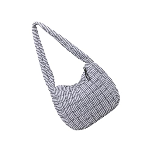 ZWTPGKRD Gesteppte Puffer-Umhängetasche, große Kapazität, Crossbody-Tasche für Damen, mit Reißverschluss, für den täglichen Pendler oder die Arbeit, Schwarz , As shown in the picture (error 1-601cm) von ZWTPGKRD