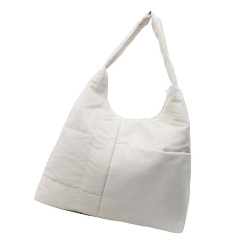 ZWTPGKRD Große Kapazität Pendler Tasche Nylon Unterarmtaschen Mode Handtasche Schultertasche für den täglichen Pendler und Einkaufen, beige, As shown in the picture (error 1-740cm) von ZWTPGKRD