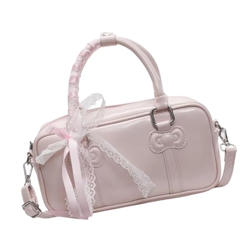 ZWTPGKRD Schultertasche aus Leder, Geldbörse, Clutches, Schulter-Handtasche mit Reißverschluss, für Damen, Crossbody-Tasche mit abnehmbaren Trägern, rose, As shown in the picture (error 1-208cm) von ZWTPGKRD