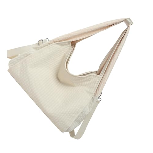ZWTPGKRD Trendige Waffel-Print Umhängetasche für Damen und Mädchen mit großer Kapazität Slouchy Bags SCrossbody Geldbörse Shopper Handtasche, weiß, As shown in the picture (error 1-3cm) von ZWTPGKRD