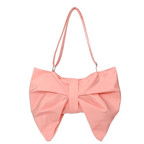ZWTPGKRD Umhängetasche mit großem Fassungsvermögen, Knitterschleifen, verstellbarer Riemen, Nylon, Geldbörse, Schultertaschen für Damen, tägliches Pendeln, rose, As shown in the picture (error 1 von ZWTPGKRD