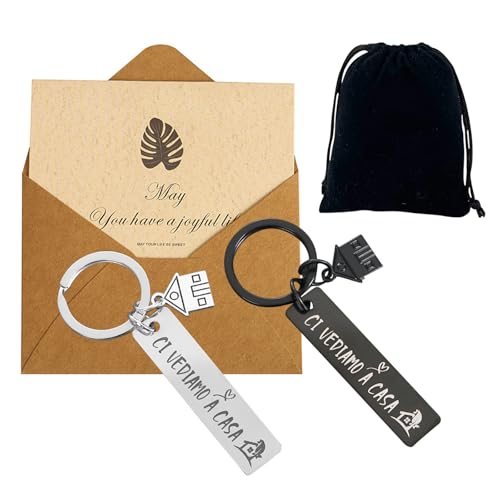 ZWWOGE 2 Stück Einweihungsgeschenk Haus SchlüSselanhäNger Einzugsgeschenke, Geschenk zum Einzug Ins Haus, Geschenkideen zum Einzug, Neues Zuhause Geschenk, SchlüSselanhäNger Zuhause von ZWWOGE