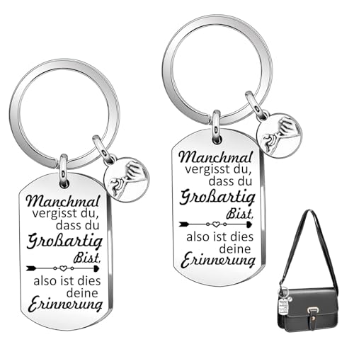 ZWWOGE 2 Stück Wunderschön Schlüsselanhänger, Das ist deine erinnerungEin inspirierendes schlüsselband Das geburtstagsgeschenk für frauen deine freunde besten freunde töchter mutter kollegen von ZWWOGE