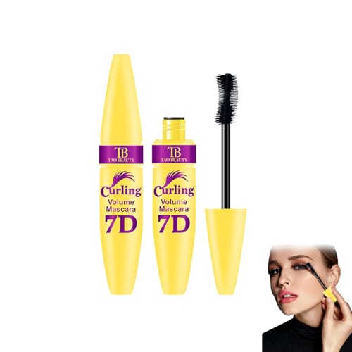 ZWWOGE Schwarze Wasserfeste Mascara, Natürlich Schwarze Mascara für Extra Lange Wimpern, Hypoallergen, Verleiht Empfindlichen Augen Volumen, 2025 Neue, Schmutzabweisende Formel von ZWWOGE