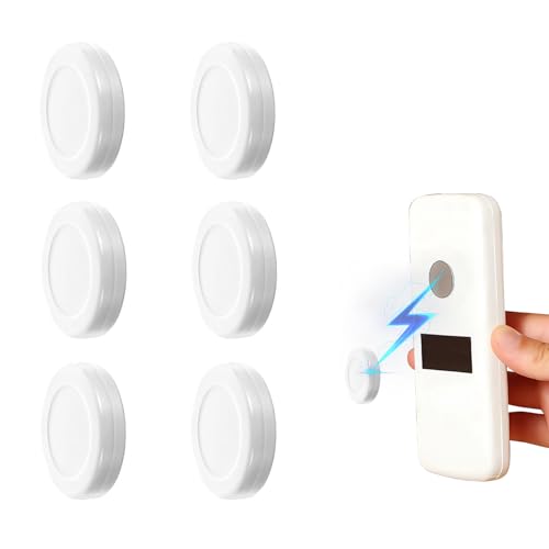 ZWWOGE 6 Stück Verbesserter Magnetischer Fernbedienung Halterung, Silikon Fernbedienung Halterung Wand, Stark Klebender Wandhalterung für TV/Klimaanlagen/Ventilator Fernbedienung (Weiß) von ZWWOGE
