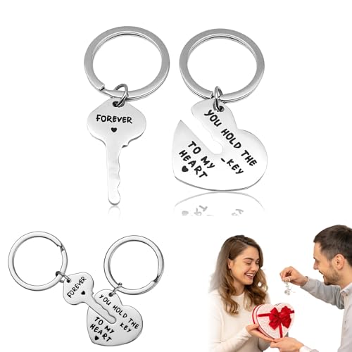 ZWWOGE Paar Schlüsselanhänger Paare Pärchen Schlüsselanhänger Edelstahl Puzzle Schlüsselbund Schlüsselring Keychain Freundschaft Geschenke für Herren Damen von ZWWOGE