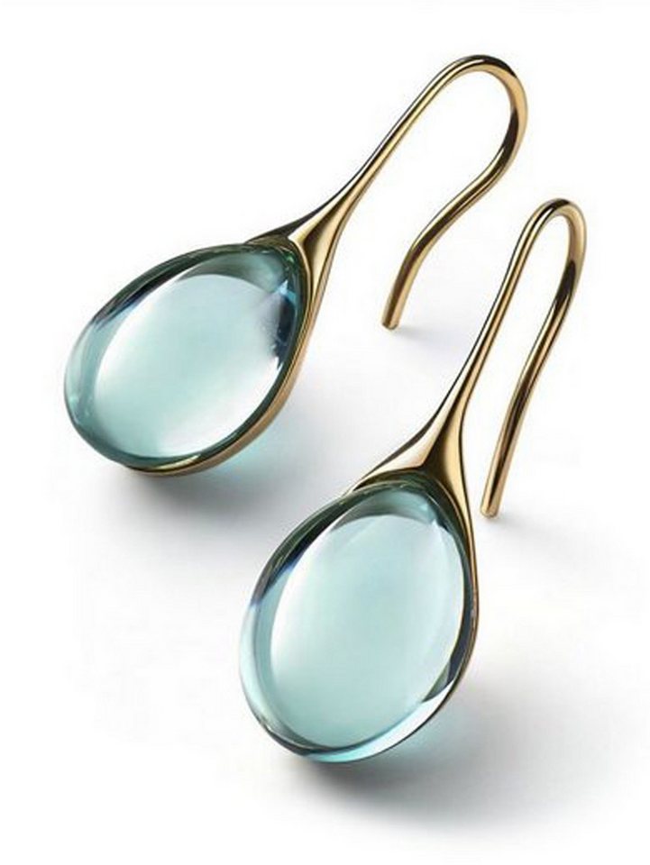 ZWY Ohrhänger-Set Stilvolle Damen-Ohrringe aus Goldimitat und Aquamarin-Diamanten (1-tlg), Luxusohrringe für Mädchen, Tropfenohrringe, geschenke für frauen von ZWY