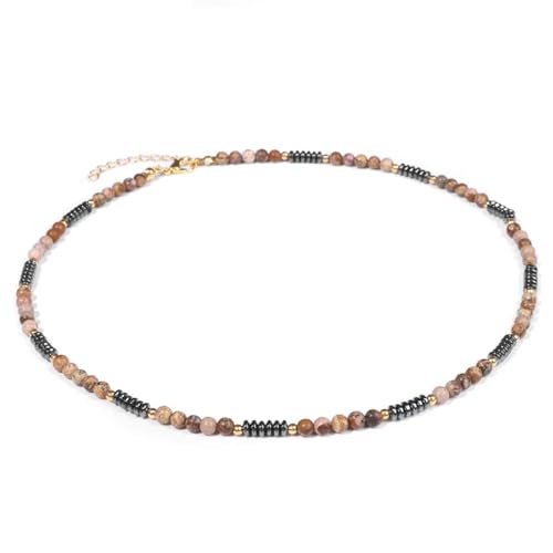 ZXBNVC 4 mm einfache Halskette mit Perlen, modisch, bunt, für Damen und Herren, Einstellbar, Zirkonia ZXBNVC 4 mm einfache Halskette mit Perlen, modisch, bunt, für Damen und Herren, Einstellbar, Zirkonia von ZXBNVC