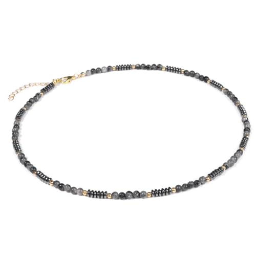 ZXBNVC 4 mm einfache Halskette mit Perlen, modisch, bunt, für Damen und Herren, Einstellbar, Zirkonia ZXBNVC 4 mm einfache Halskette mit Perlen, modisch, bunt, für Damen und Herren, Einstellbar, Zirkonia von ZXBNVC