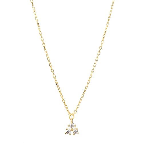 ZXBNVC 925 Anhänger Schmuck Halskette Damen Mode Luxus Party Stapelbar Exquisit Vielseitig, Einstellbar, Zirkonia von ZXBNVC