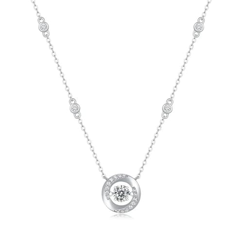 ZXBNVC 925 Charmante Damen-Halskette, hohl, Hochzeitsschmuck, stapelbar, exquisit, vielseitig von ZXBNVC