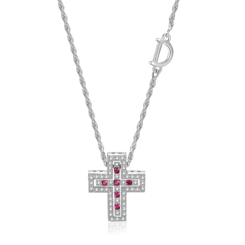 ZXBNVC 925 Doppel-Mini-Kreuz-Anhänger, Halskette, Buchstaben-Drehkette, Schmuck, schön und vielseitig, kann zu jedem Stil getragen werden, Einstellbar, Zirkonia ZXBNVC 925 Doppel-Mini-Kreuz-Anhänger, Halskette, Buchstaben-Drehkette, Schmuck, schön und vielseitig, kann zu jedem Stil getragen werden, Einstellbar, Zirkonia von ZXBNVC