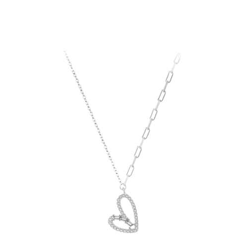 ZXBNVC 925 Fashion Elegant Transparent Anhänger Halskette Frauen Romantischer Hochzeitsschmuck von ZXBNVC