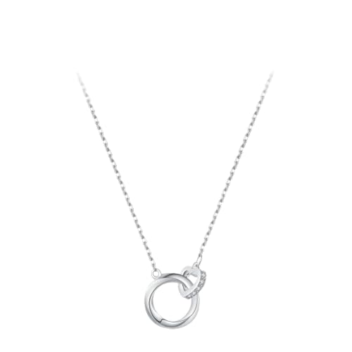 ZXBNVC 925 Glänzende transparente romantische Herzschloss-Halskette für Damen, exquisiter Schmuck, Hochzeit von ZXBNVC