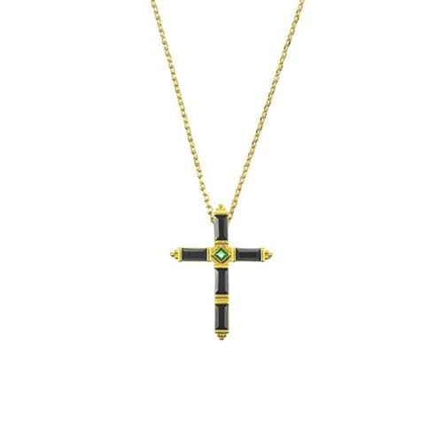 ZXBNVC 925 Kreuz-Anhänger, Halskette, lange Kette, Schmuck, exquisiter Luxus, Rock-Punk, Einstellbar, Zirkonia ZXBNVC 925 Kreuz-Anhänger, Halskette, lange Kette, Schmuck, exquisiter Luxus, Rock-Punk, Einstellbar, Zirkonia von ZXBNVC