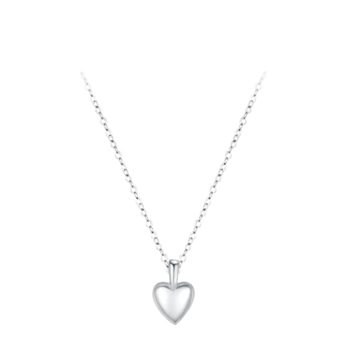 ZXBNVC 925 Romantischer Herz-Anhänger, Halskette, Damen, Hochzeit, personalisierter Schmuck von ZXBNVC