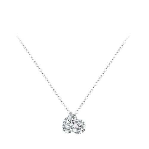 ZXBNVC 925 einfache runde stapelbare Anhänger-Halskette für Damen, Hochzeit, personalisierter Schmuck von ZXBNVC