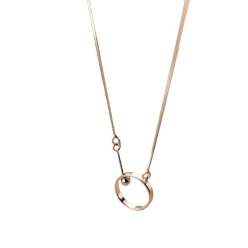 ZXBNVC 925 modische einfache geometrische Kreiskette, Perlenanhänger, Halskette, Gothic-Schmuck für Damen, Einstellbar, Zirkonia ZXBNVC 925 modische einfache geometrische Kreiskette, Perlenanhänger, Halskette, Gothic-Schmuck für Damen, Einstellbar, Zirkonia von ZXBNVC