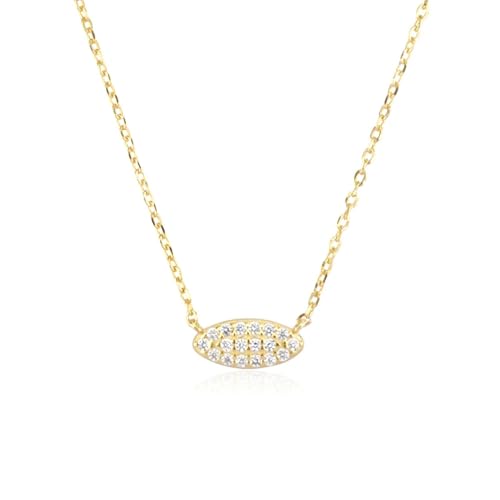 ZXBNVC 925 ovaler birnenförmiger Anhänger, Schmuck, lange Kette, Halskette für Damen, Einstellbar, Zirkonia ZXBNVC 925 ovaler birnenförmiger Anhänger, Schmuck, lange Kette, Halskette für Damen, Einstellbar, Zirkonia von ZXBNVC