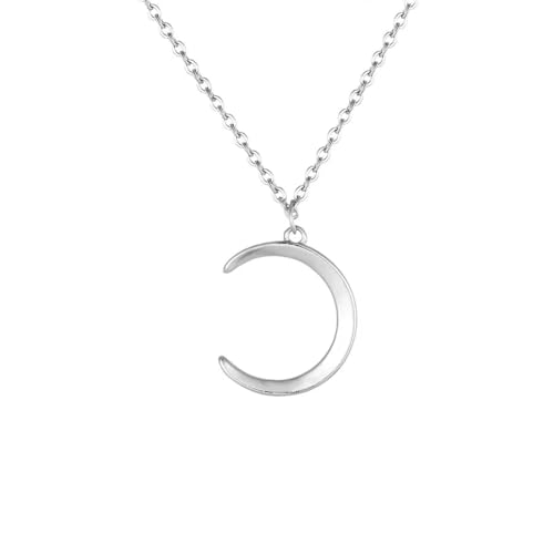 ZXBNVC 925 süße glatte Oberfläche, Mond-Anhänger, kurze Halskette, Damenschmuck, schön und vielseitig, kann mit jedem Stil getragen werden, Einstellbar, Zirkonia ZXBNVC 925 süße glatte Oberfläche, Mond-Anhänger, kurze Halskette, Damenschmuck, schön und vielseitig, kann mit jedem Stil getragen werden, Einstellbar, Zirkonia von ZXBNVC