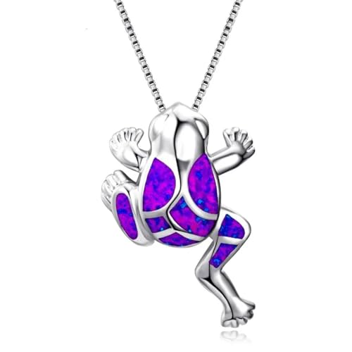 ZXBNVC Bohemian-Halskette mit süßem Frosch-Anhänger für Damen, blau, Hochzeits- und Partyschmuck, Einstellbar, Zirkonia ZXBNVC Bohemian-Halskette mit süßem Frosch-Anhänger für Damen, blau, Hochzeits- und Partyschmuck, Einstellbar, Zirkonia von ZXBNVC