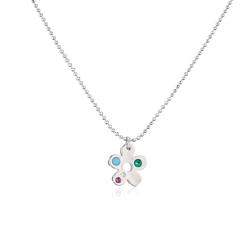 ZXBNVC Bunte Blumen-Halskette, modischer Schmuck für Damen und Mädchen, schöne, vielseitige Halskette, die stapelbar getragen werden kann, Einstellbar, Zirkonia ZXBNVC Bunte Blumen-Halskette, modischer Schmuck für Damen und Mädchen, schöne, vielseitige Halskette, die stapelbar getragen werden kann, Einstellbar, Zirkonia von ZXBNVC