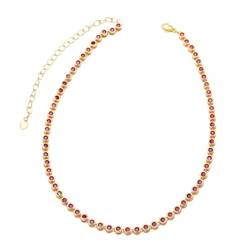 ZXBNVC Bunte Damen-Halsketten, Choker, Schmuck, schöne und vielseitige Halsketten, die zu jedem Stil getragen werden können, Einstellbar, Zirkonia von ZXBNVC