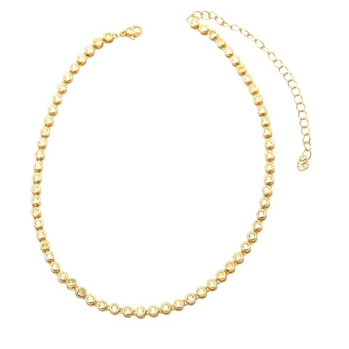 ZXBNVC Bunte Damen-Halsketten, Choker, Schmuck, schöne und vielseitige Halsketten, die zu jedem Stil getragen werden können, Einstellbar, Zirkonia von ZXBNVC