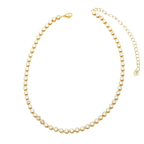 ZXBNVC Bunte Damen-Halsketten, Choker, Schmuck, schöne und vielseitige Halsketten, die zu jedem Stil getragen werden können, Einstellbar, Zirkonia von ZXBNVC