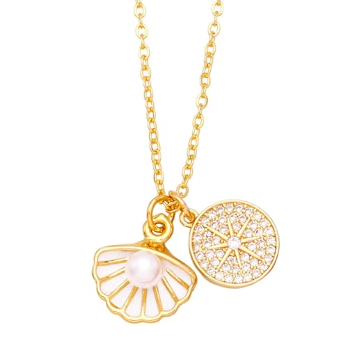 ZXBNVC Bunte Halsketten für Damen, Perlen-Halskette, Schmuck, schön und vielseitig, kann zu jedem Stil getragen werden, Einstellbar, Zirkonia ZXBNVC Bunte Halsketten für Damen, Perlen-Halskette, Schmuck, schön und vielseitig, kann zu jedem Stil getragen werden, Einstellbar, Zirkonia von ZXBNVC