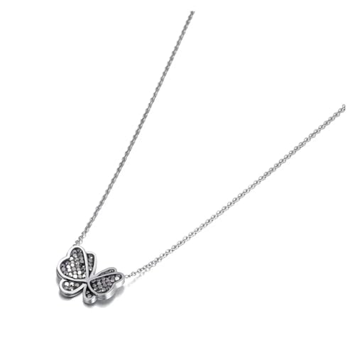 ZXBNVC Bunte Schmetterlings-Anhänger, Schmuck, Halskette, Damen, Modeschmuck, stilvolle Halskette für den täglichen Gebrauch, Einstellbar, Zirkonia von ZXBNVC