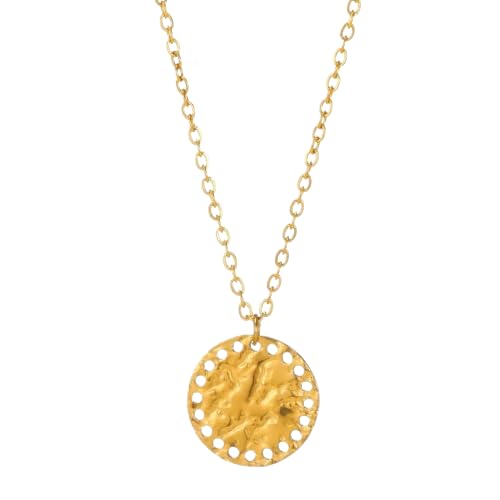 ZXBNVC Damen-Halskette, runder Anhänger, Schlüsselbeinkette, modisch, Hochzeit, böhmischer Schmuck von ZXBNVC
