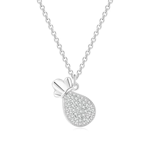 ZXBNVC Damen-Halskette mit Anhänger, Glückstasche, flach, schöner Choker-Schmuck, geeignet für den täglichen Gebrauch, modisch, Einstellbar, Zirkonia ZXBNVC Damen-Halskette mit Anhänger, Glückstasche, flach, schöner Choker-Schmuck, geeignet für den täglichen Gebrauch, modisch, Einstellbar, Zirkonia von ZXBNVC