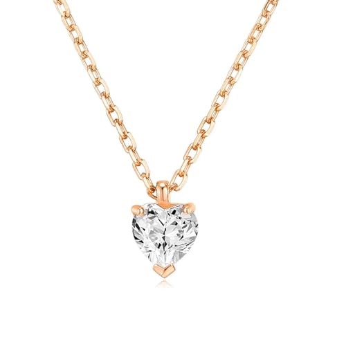 ZXBNVC Damen-Halskette mit Anhänger, herzförmig, Hochzeitsschmuck, Modeschmuck für den täglichen Gebrauch, Einstellbar, Zirkonia ZXBNVC Damen-Halskette mit Anhänger, herzförmig, Hochzeitsschmuck, Modeschmuck für den täglichen Gebrauch, Einstellbar, Zirkonia von ZXBNVC