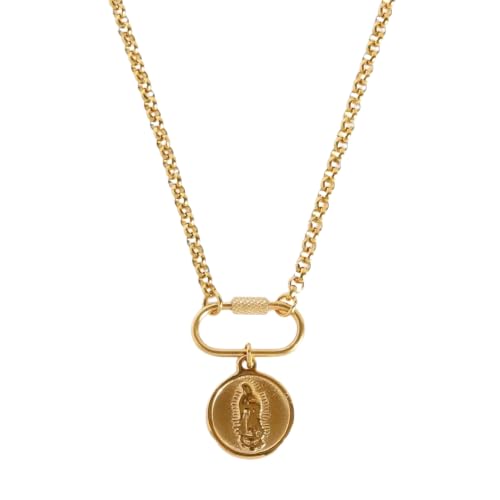 ZXBNVC Damen-Halskette mit Karabinerhaken Jungfrau Maria, modisch für den täglichen Gebrauch, Einstellbar, Zirkonia von ZXBNVC