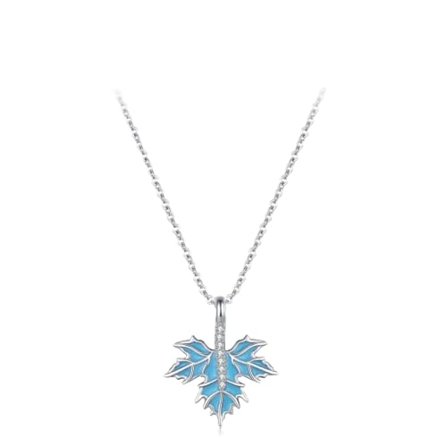 ZXBNVC Elegante Halskette mit Ahornblatt-Anhänger, 925, schillernd, für Damen, Hochzeit, Verlobung, Schmuck ZXBNVC Elegante Halskette mit Ahornblatt-Anhänger, 925, schillernd, für Damen, Hochzeit, Verlobung, Schmuck von ZXBNVC