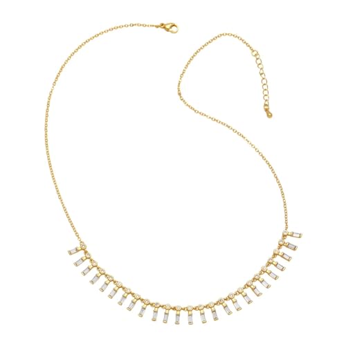 ZXBNVC Exquisite mehrfarbige quadratische Halskette, modischer Choker für Damen, luxuriöser Schmuck, schön und vielseitig, kann zu jedem Stil getragen werden, Einstellbar, Zirkonia ZXBNVC Exquisite mehrfarbige quadratische Halskette, modischer Choker für Damen, luxuriöser Schmuck, schön und vielseitig, kann zu jedem Stil getragen werden, Einstellbar, Zirkonia von ZXBNVC
