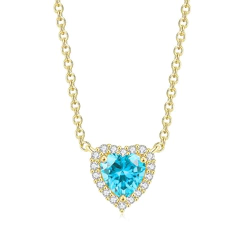 ZXBNVC Glänzende mehrfarbige Damen-Halskette mit Herzanhänger, romantisch, Hochzeit, trendiger Schmuck, Einstellbar, Zirkonia ZXBNVC Glänzende mehrfarbige Damen-Halskette mit Herzanhänger, romantisch, Hochzeit, trendiger Schmuck, Einstellbar, Zirkonia von ZXBNVC