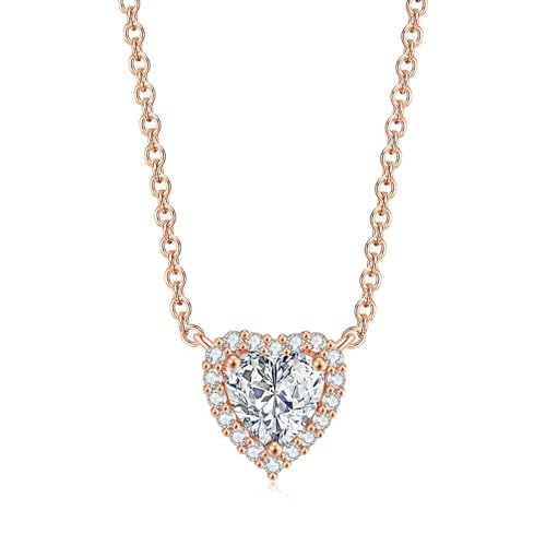 ZXBNVC Glänzende mehrfarbige Damen-Halskette mit Herzanhänger, romantisch, Hochzeit, trendiger Schmuck, Einstellbar, Zirkonia ZXBNVC Glänzende mehrfarbige Damen-Halskette mit Herzanhänger, romantisch, Hochzeit, trendiger Schmuck, Einstellbar, Zirkonia von ZXBNVC