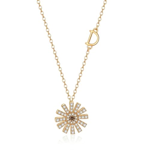 ZXBNVC Halskette mit 925er-Blumen-Anhänger, feiner Schmuck, schön und vielseitig, kann zu jedem Stil getragen werden, Einstellbar, Zirkonia ZXBNVC Halskette mit 925er-Blumen-Anhänger, feiner Schmuck, schön und vielseitig, kann zu jedem Stil getragen werden, Einstellbar, Zirkonia von ZXBNVC