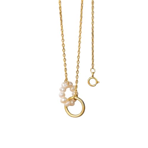 ZXBNVC Halskette mit Anhänger aus 925er Barockperle, rund, für Damen, einzigartiger Modeschmuck ZXBNVC Halskette mit Anhänger aus 925er Barockperle, rund, für Damen, einzigartiger Modeschmuck von ZXBNVC