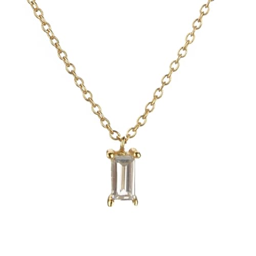 ZXBNVC Halskette mit Anhänger aus 925er Champagner, lange Kette, modisch, schlank, luxuriöser Damenschmuck, Einstellbar, Zirkonia ZXBNVC Halskette mit Anhänger aus 925er Champagner, lange Kette, modisch, schlank, luxuriöser Damenschmuck, Einstellbar, Zirkonia von ZXBNVC
