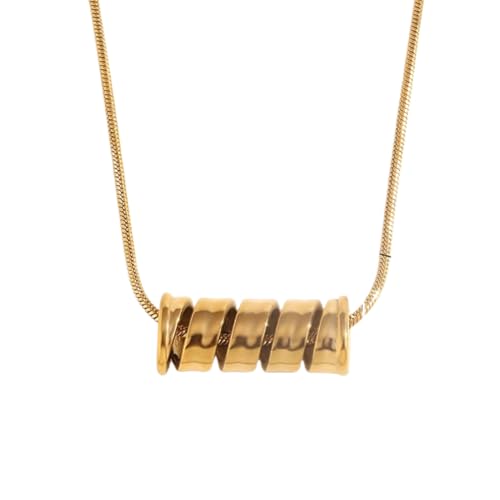 ZXBNVC Halskette mit Spiralfeder-Anhänger, schön und vielseitig, kann zu jedem Stil getragen werden, Einstellbar, Zirkonia von ZXBNVC